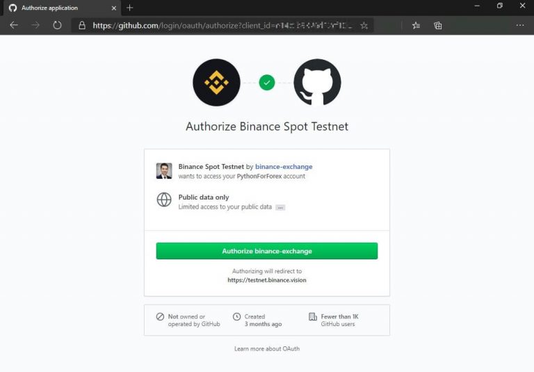 python binance github